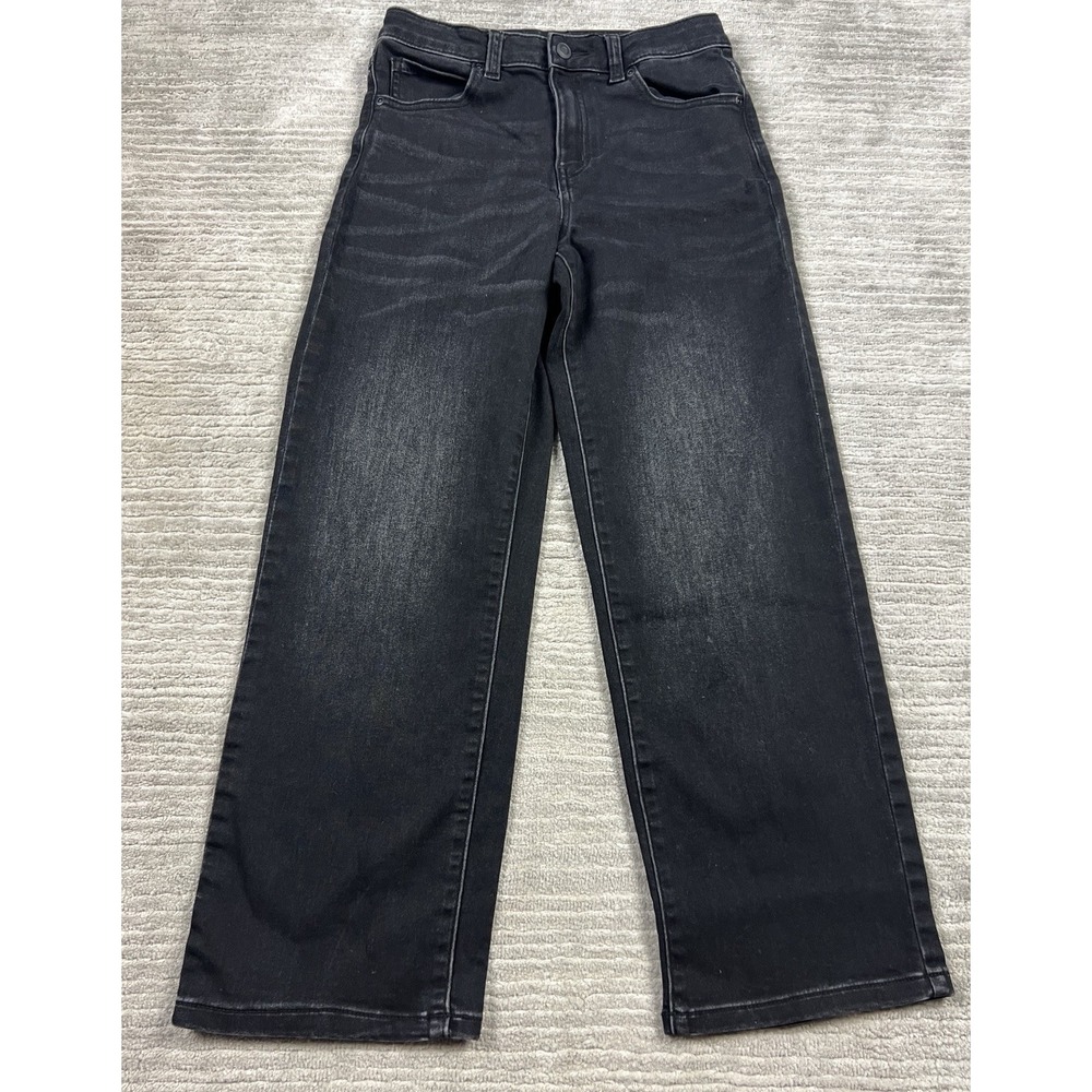 Evsie Jeans Womens 13/14 Short Black Straight Leg Denim Cotton‎ Blend Casual